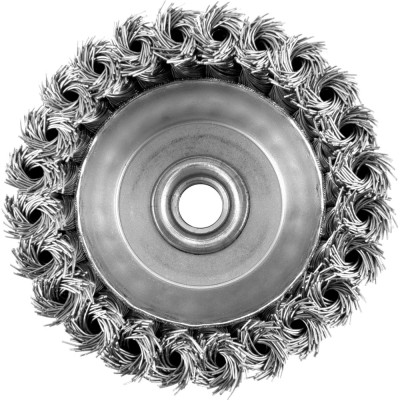 Кордщетка стальная витая для УШМ 100 мм грубая MONOGRAM 107-004
