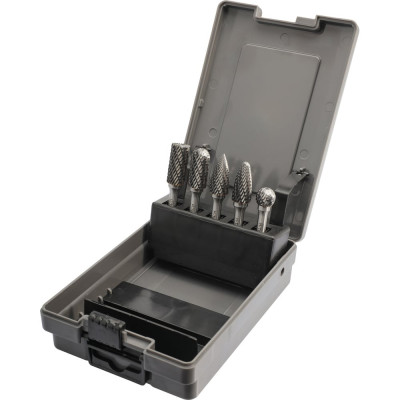 Набор бор-фрез твердосплавных 12 мм, 5 шт, HM, S=6 мм H-Tools 116004ROHT