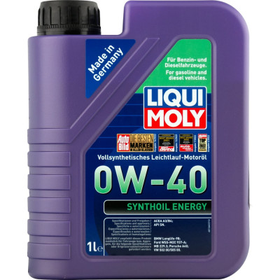 Синтетическое моторное масло LIQUI MOLY Synthoil Energy 0W-40 SN A3/B4 (1л) 9514