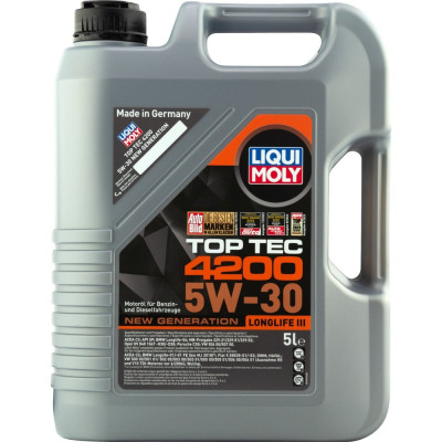 Синтетическое моторное масло LIQUI MOLY НС- Top Tec 4200 5W-30 New Generation SP C3 (5л) 8973