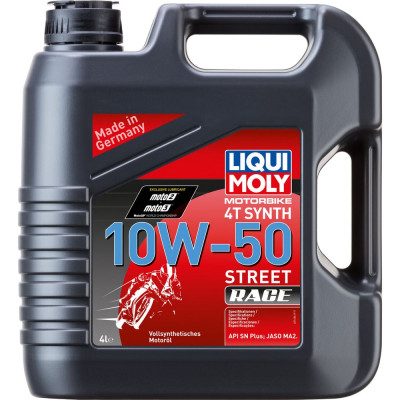 Синтетическое моторное масло Motorbike 4T Synth Street Race 10W-50 SN Plus MA2 (4 л) LIQUI MOLY 1686
