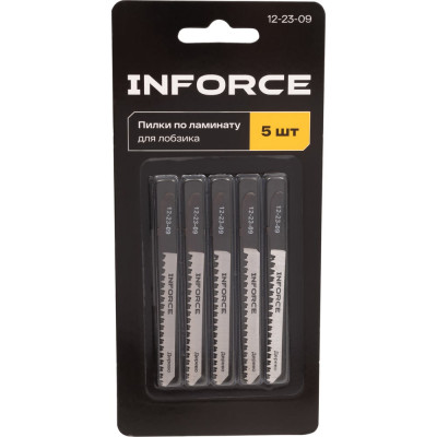 Пилки по ламинату для лобзика 5 шт. Inforce 12-23-09