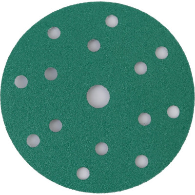 Абразивный круг GREEN Film 150 мм, P120, 15 отверстий, на липучке, 100 шт TILFLEX TL41-120/100