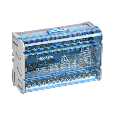 Шины на DIN-рейку (кросс-модуль) IEK TEKFOR ШНК 4x15 3L+PEN TF-DN10-4-15-125