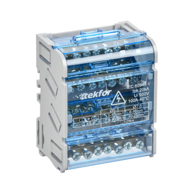 Шины на DIN-рейку (кросс-модуль) IEK TEKFOR ШНК 4x7 3L+PEN TF-DN10-4-07-100