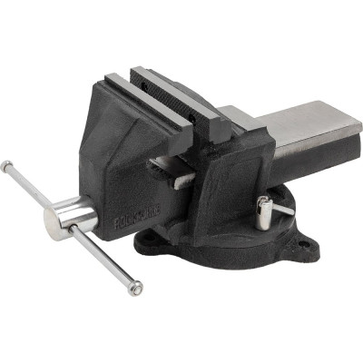 Тиски стальные усиленные поворотные с наковальней Rockforce 8"-200 мм RF-6540908(59933)