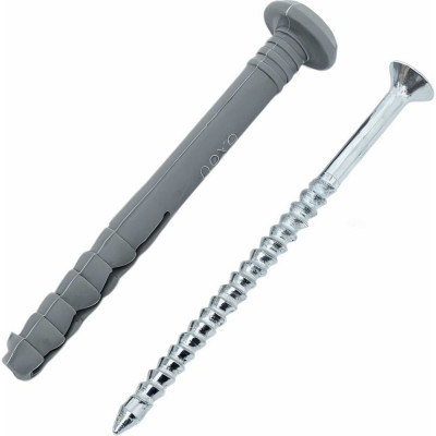 Дюбель-гвоздь Gigant 6x60 грибовидная манжета полипропилен 100 шт 123859