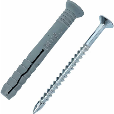 Дюбель-гвоздь Gigant 8x60 потайная манжета полипропилен 500 шт 123866