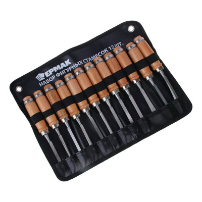 Набор фигурных стамесок ЕРМАК 12 шт. 667-001