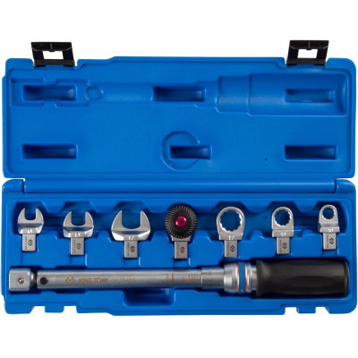 Динамометрический ключ KING TONY серии FIT 9х12 мм с набором насадок 10-17 мм, 10-60 Нм, кейс 345104D08MR