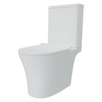 Унитаз напольный Teymi Ritta Pro безободковый, сиденье микролифт T40810 ЦБ-00270126
