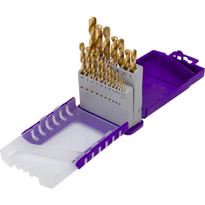 Сверла по металлу MEGATOOLS набор 19 предметов (1-10 мм) MT-924U19(60708)