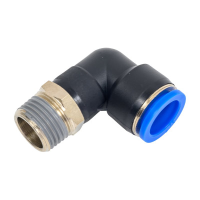 Пневмофитинг цанговый L-образный с наружной резьбой HIMPT PL 16-04 (R1/2) 00-00009942