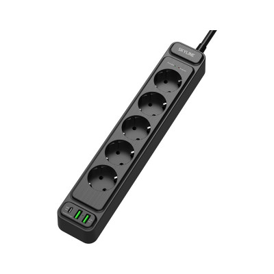Сетевой фильтр SKYLINE с USB зарядкой USP-550 Black PD3.0 S00003687