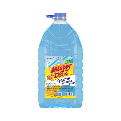 Средство для мытья стекол и зеркал Mister Dez Eco-Cleaning с ароматом грейпфрута, без аммиака, с добавлением ПАВ, 5 л 1196