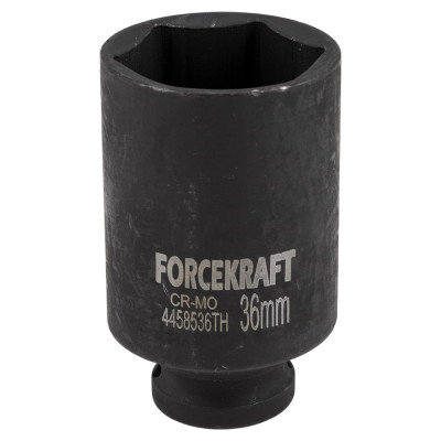 Головка ударная глубокая тонкостенная 6-гранная Forcekraft 36 мм, 1/2DR FK-4458536TH(57130)