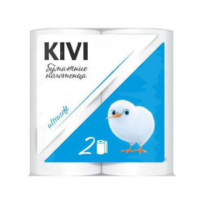 Полотенце бумажное Kivi белое, 2 слоя, 2 рулона 4612754820054 00-00000147
