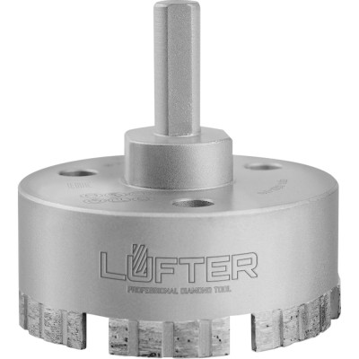 Коронка алмазная LUFTER TURBO LASER керамогранит, керамика 70 мм 027-70