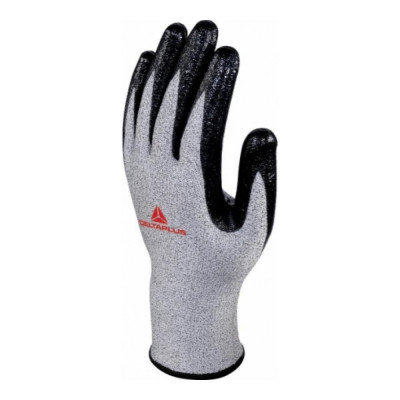 Перчатки трикотажные антипорезные с нитриловым покрытием Delta Plus VENICUTC03, размер 10, упаковка 3 пары VECUTC03GRG310