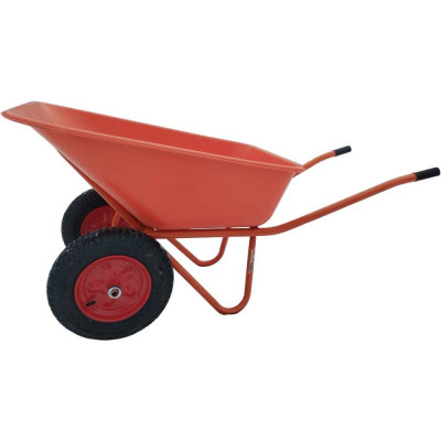 Тачка строительная усиленная 2-х колесная LWI 150 л, 280 кг, сверхпрочное полимерное корыто LWI150х2PROFI