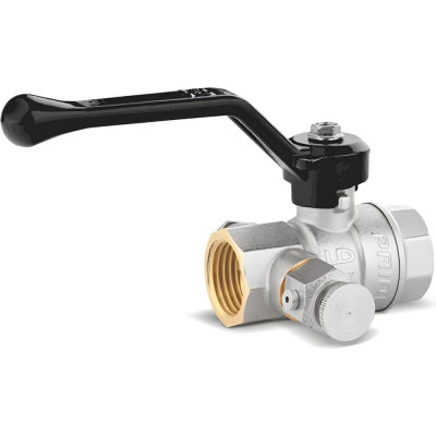 Кран шаровой LD Pride латунь, спускной, Ду15, Ру40, м/м рычаг 44.345.15 107-9006