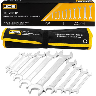 Набор рожковых ключей JCB 10 предметов 5103P(61295)
