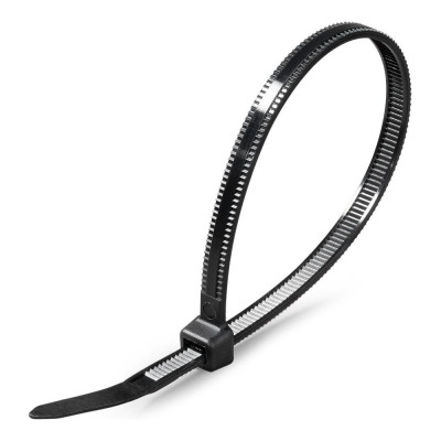 Стяжка нейлоновая Fortisflex КСС «MULTILOCK» 5x300, черный, 100 шт. 102321