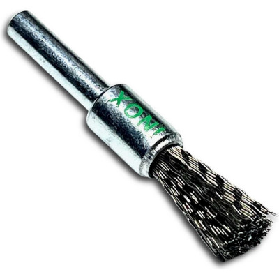 Щетка концевая гофрированная Lessmann 12х60х0.30 мм, нерж., хвост-к 6 мм 451361
