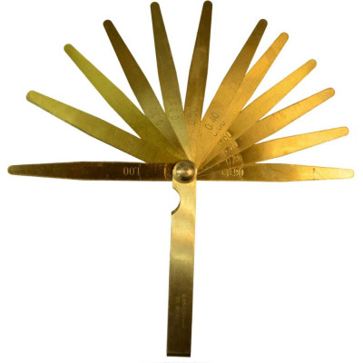 Набор щупов Vogel 0,05 ... 1,0 L=100 кон. латунь,антимагн. 13 шт.в чехле 414105