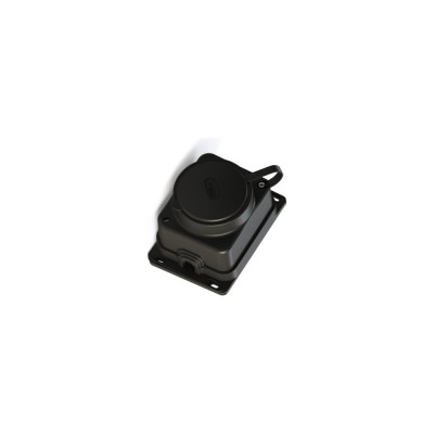 Колодка Systeme Electric MultiSet 1х розетка, 2К+З, каучуковая, 16А, 250В, IP44, черная MST4003BK