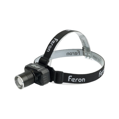 Фонарь налобный FERON TH2314 c аккумулятором 20W, 2500mAh IP44, USB type-C, Алюминий, 51621