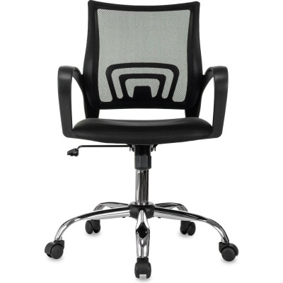 Компьютерное кресло Gigant черное, спинка сетка, крестовина хром, 150 кг GCH-16