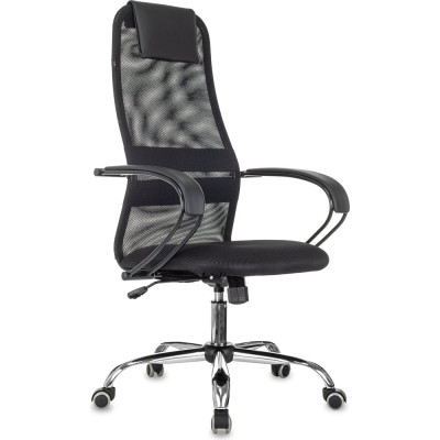 Компьютерное офисное кресло Gigant черное ткань, сетка, с подлокотниками, хром, 120 кг GCH-12