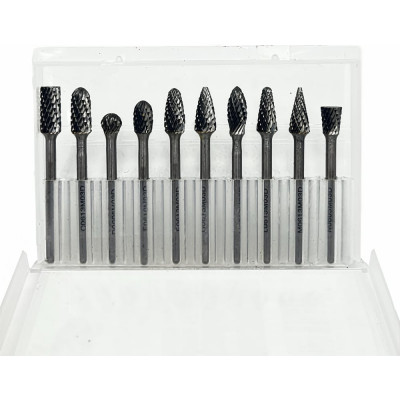 Набор борфрез TORNERI из 10 шт. ф 6.0 мм, хвостовик 3 мм, перекрестная насечка Т023758