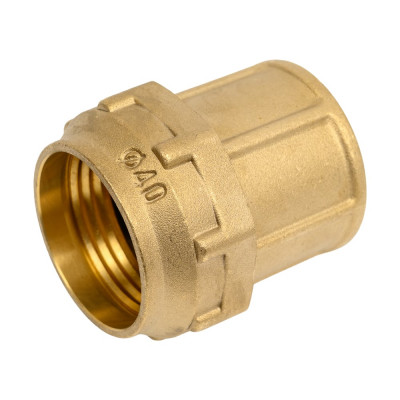Муфта прямая латунная для ПНД труб Millennium 40-1 1/4" с внутренней резьбой PFBF4032 (710 11/4")