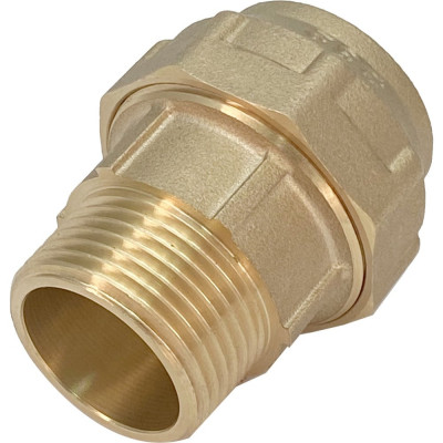 Муфта латунная прямая ПНД 32×1" с наружной резьбой — для соединения труб с арматурой Millennium PFBM3210 PFBM3210 (715 1")