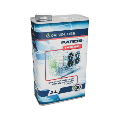 Масло фреоновое GREENLUBE Faroe POE 68 для компрессоров синтетическое, 1 л GLF30142068001