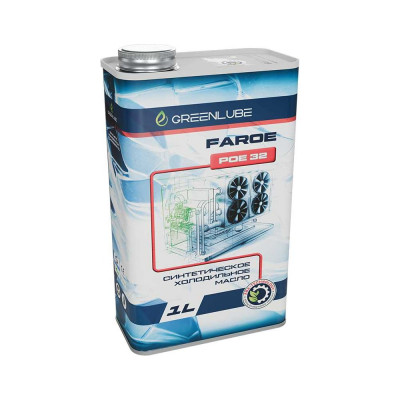 Масло фреоновое GREENLUBE Faroe POE 32 для компрессора, 1 л GLF30142032001