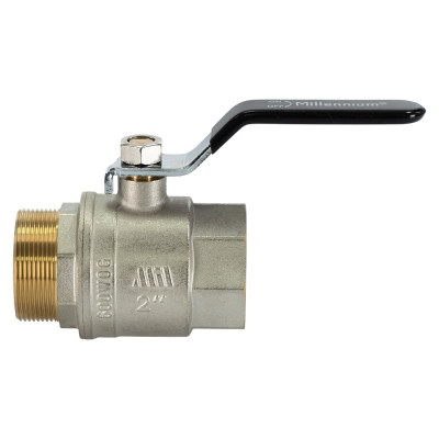 Шаровой кран Millennium для воды 2 латунный,никилерованный внутренняя/наружная резьба ручка-рычаг KVRFM5050