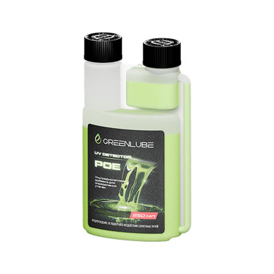 Ультрафиолетовый краситель GREENLUBE UV индикатор для поиска утечек в системе кондиционирования и охлаждения 0.25 л Detector POE GLUPE158044250