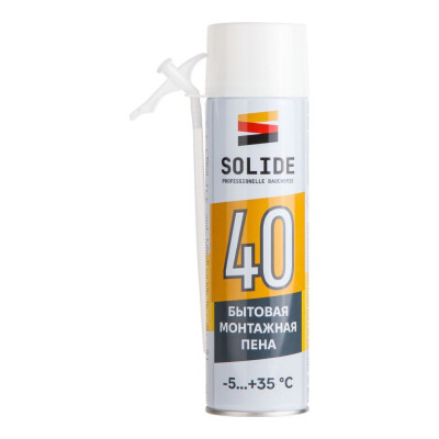 Пена монтажная бытовая SOLIDE всесезонная Foam 40 500мл SL-37025-1