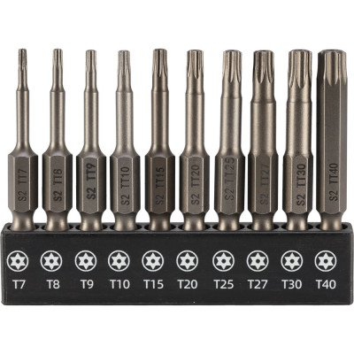 Набор бит SGS TORX с отверстием S2 50мм 10шт 6350-10TTC SGS6350-10TTC
