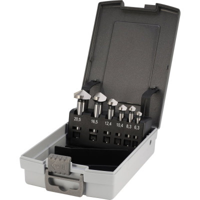 Набор зенковок H-Tools 120гр. 6.3-20.5мм 3z HSSE-Co5 6шт 890806EHT