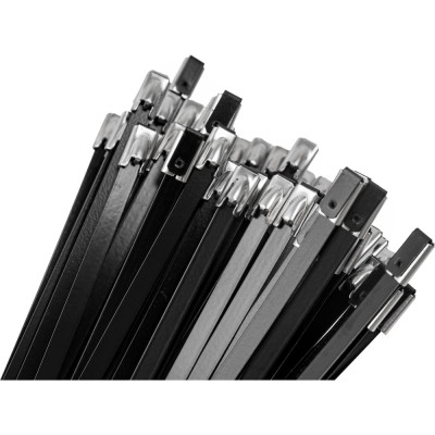 Стальные хомуты-стяжки Gigant нерж. с полимерным покрытием 4,6x250мм 100шт. 123944