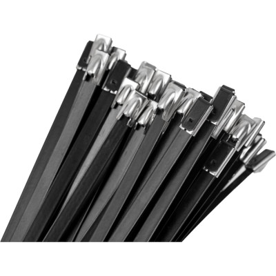 Стальные хомуты-стяжки Gigant нерж. с полимерным покрытием 4,6x200мм 100шт. 123948