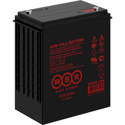Аккумулятор тяговый WBR EVX330-6 6В 330 Ач УТ-00001345