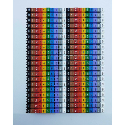 Маркировка кабеля Onka KCG 1 0,5…1,5 мм.кв., 0-9, Упаковка 400 ед. 9994
