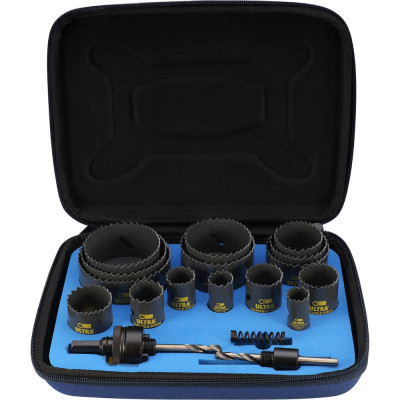 Набор коронок Ultra Bi-metall 19-83мм HSSE-Co8 18 предметов 4-6Tpi SC 3841