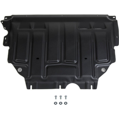 Защита картера + КПП + комплект крепежа AutoMax сталь, Volkswagen Taos 2021-, V - 1.4 (150л.с.) Skoda Karoq 2020-; V - 1.4 (150 л.с.)/Skoda Kodiaq 2 AM.5127.1