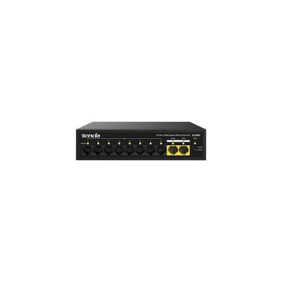 Коммутатор неуправляемый PoE Tenda S110PC 10 портов, 10x100 Мбит/с, PoE 8х до 30 Вт, настольный 10000143138